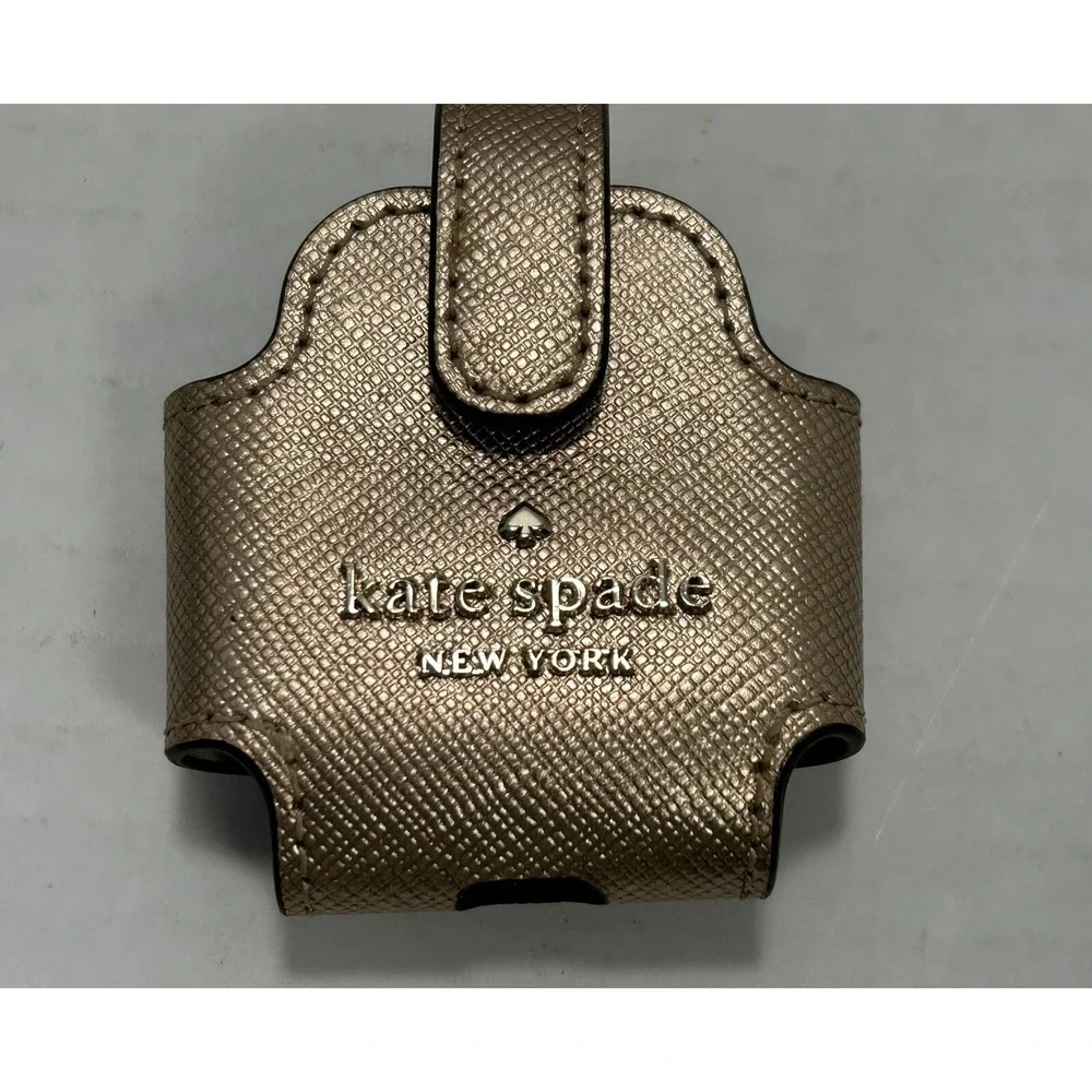 Keychain Kate Spade AirPod Metallic Rose Gold Keychain Case designer‎